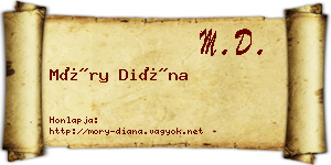 Móry Diána névjegykártya